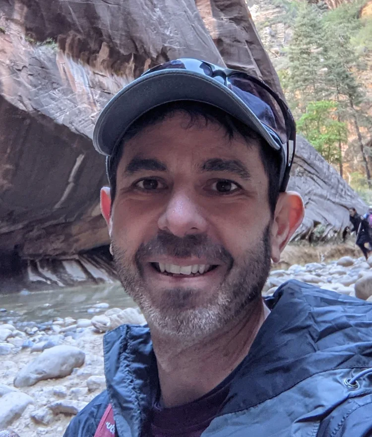 Matt Wallens hiking in Zion National Park